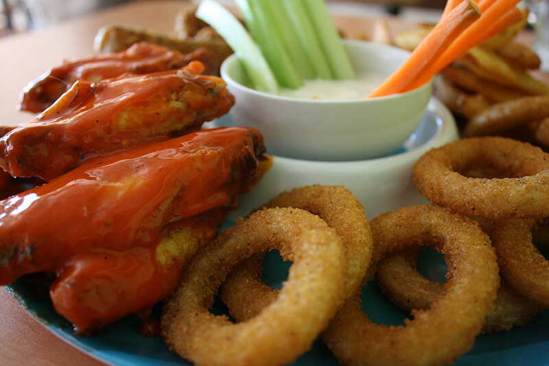 Onion rings and wings