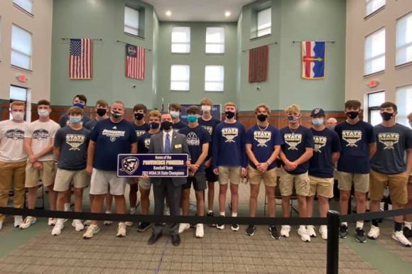 2020-2021 Providence Baseball Team Honored by Town Council