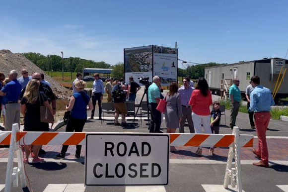Cover Town Officials Break Ground on New Downtown Street Grid
