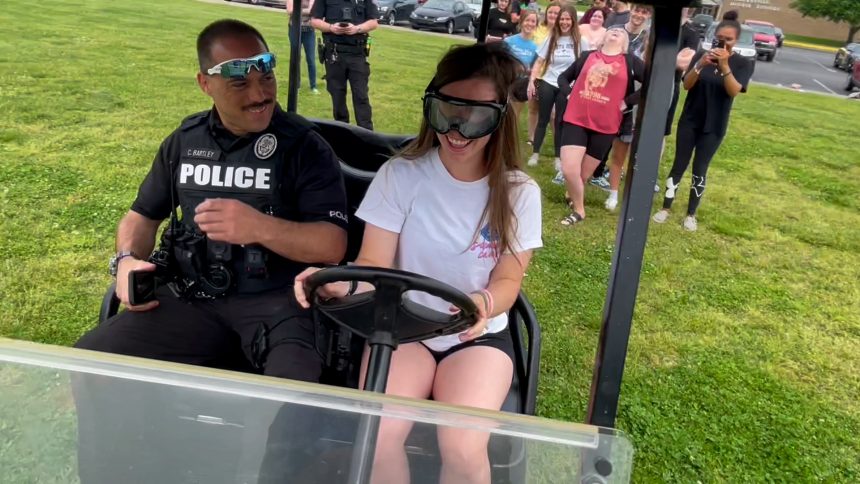 Students Learn through Experience During Drunk Driving Simulation at Clarksville High School