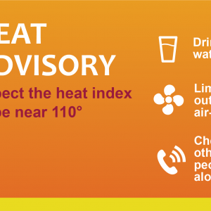 Heat Advisory Issued for the Clarksville Area Through Wednesday Night