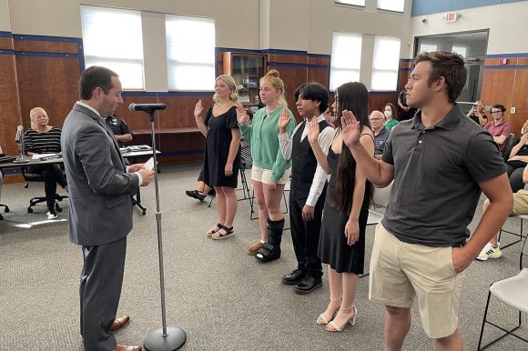 Swearing In Youth Council First Clarksville Youth Council Sworn-In During Town Council Meeting