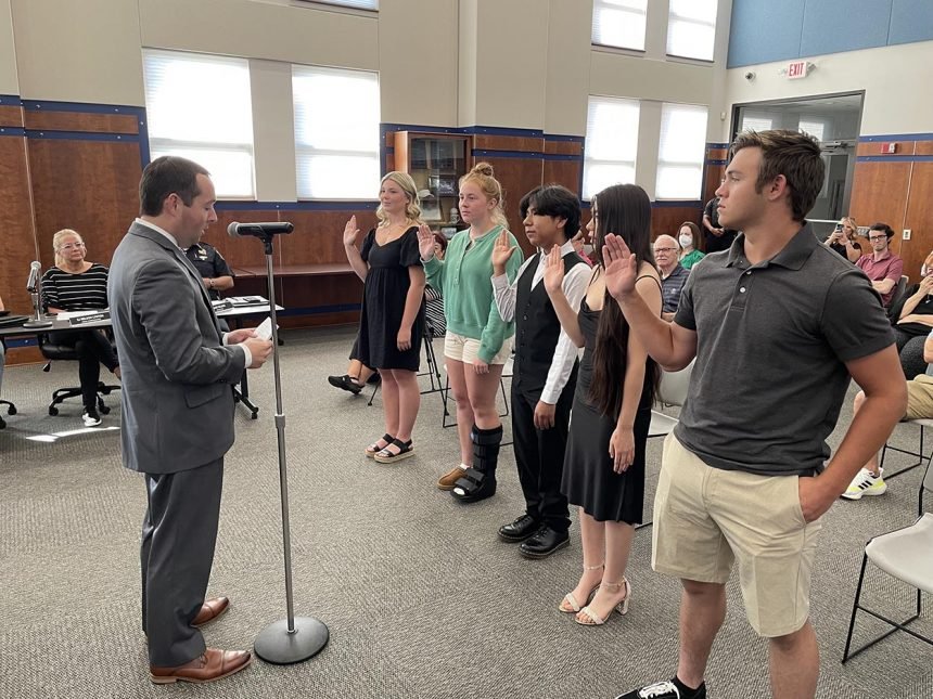 First Clarksville Youth Council Sworn-In During Town Council Meeting