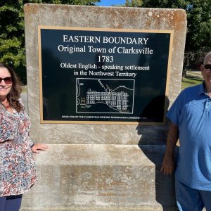 HPC members pose with town marker