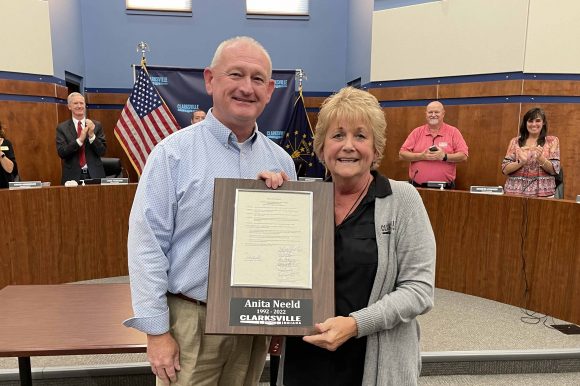 Retiring HR Director Recognized for 30 Years of Service to the Town of Clarksville