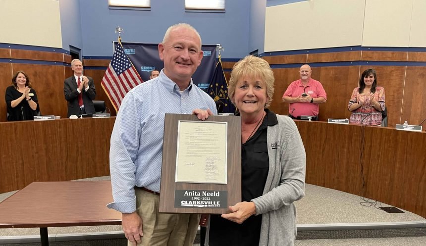 Anita Neeld Receives Plaque in her Honor