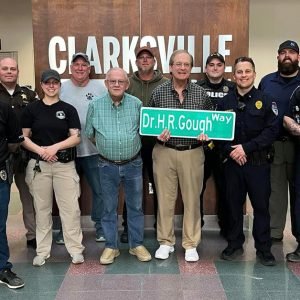 Dr. Gough with Police Officers