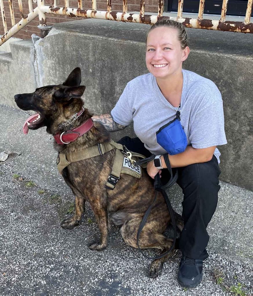 Senior Patrolman Brittany Allen with Bane