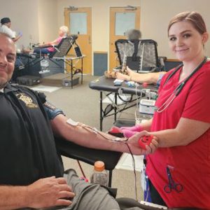 Police Officer Donates Blood