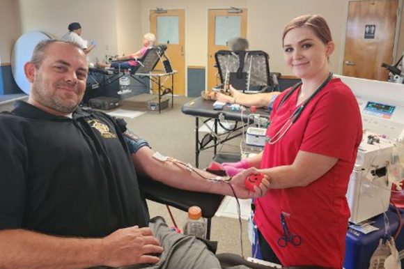 Police Officer Donates Blood Police Officer Donates Blood
