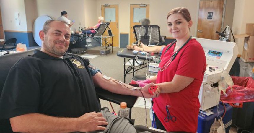 Police Officer Donates Blood
