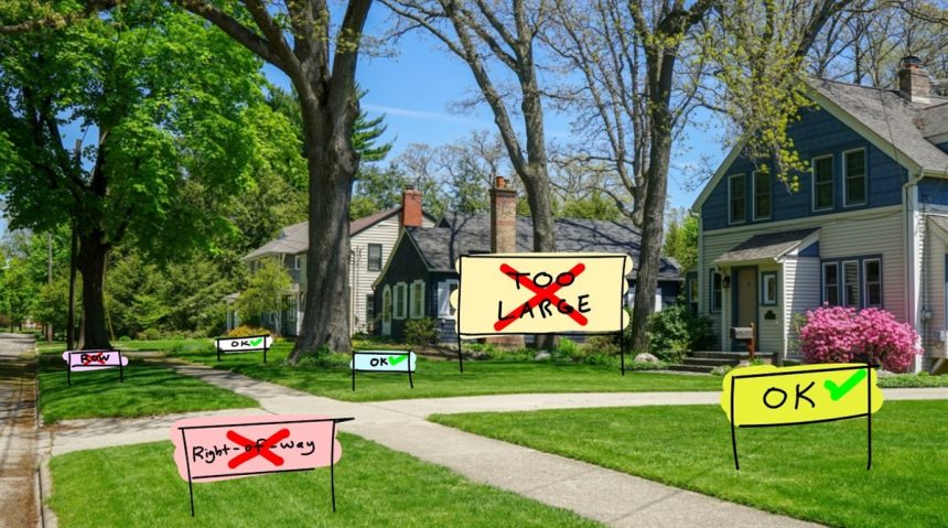 Residents Reminded Not to Place Yard Signs in Public Right-of-Way